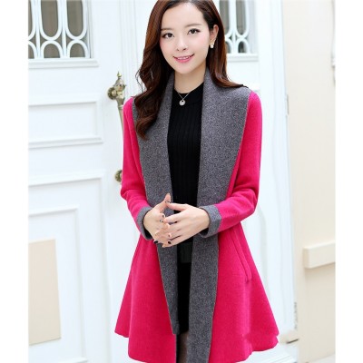 [20151225-01] 新款長毛貂絨大衣韓版加厚開衫中長款毛衣外套